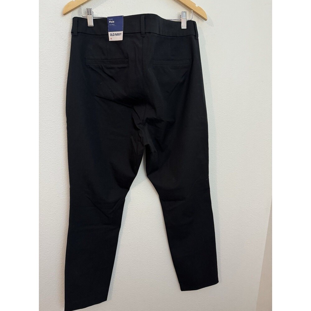 Old Navy Pants Pixie Skinny Ankle Dress Womens 16 Black Stretch NEW With Tags